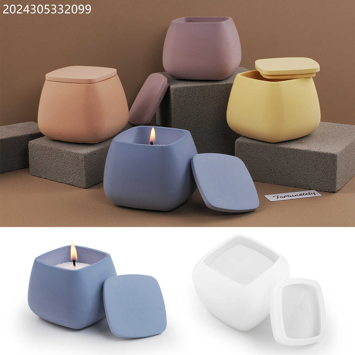 Candle Supplies Jars - Cetakan Silikon DIY untuk Semen Epoxy,