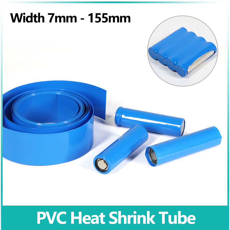 Shrink Sleeve Pvc - 1/3/5/20M Tabung Penyusut Panas PVC Biru