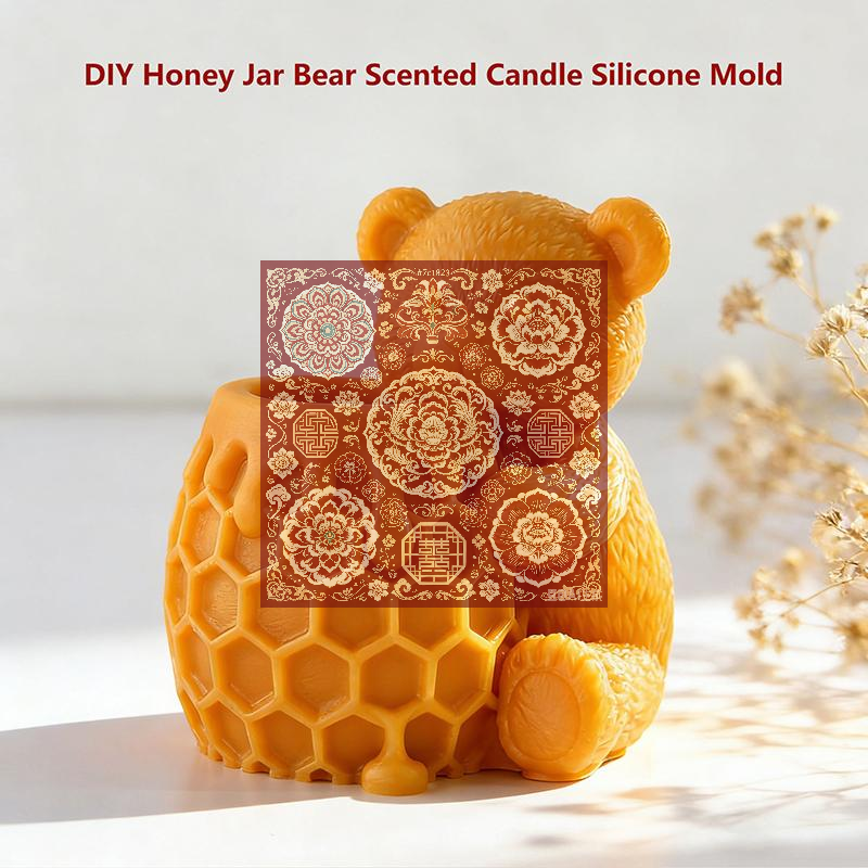 Candle Making Supplies Usa - Cetakan Silikon Lilin Aroma Beruang Honeypot