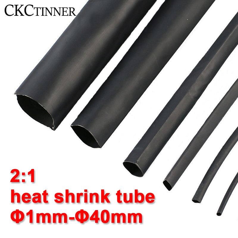 Shrink Sleeve Pvc - 1/5Meter 2:1 Putaran Diameter 1Mm/1.5Mm/2Mm/3Mm/4Mm/5Mm/6Mm-40Mm Panjang
