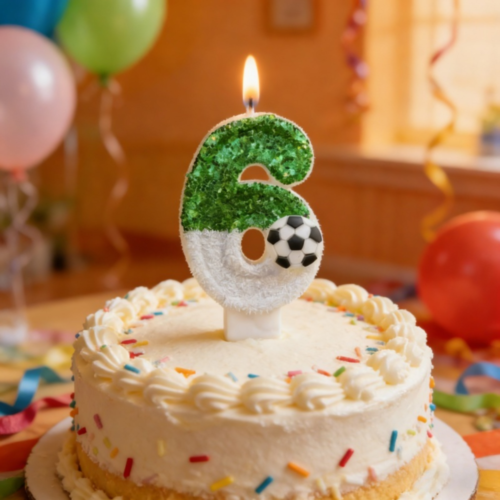 Candle For Supplies - Lilin Kue Bentuk Bola Sepak Angka