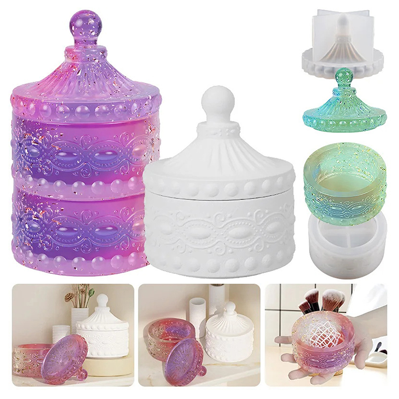 Candle Supplies Jars - 1set Cetakan Silikon Stoples Lilin Bergaris
