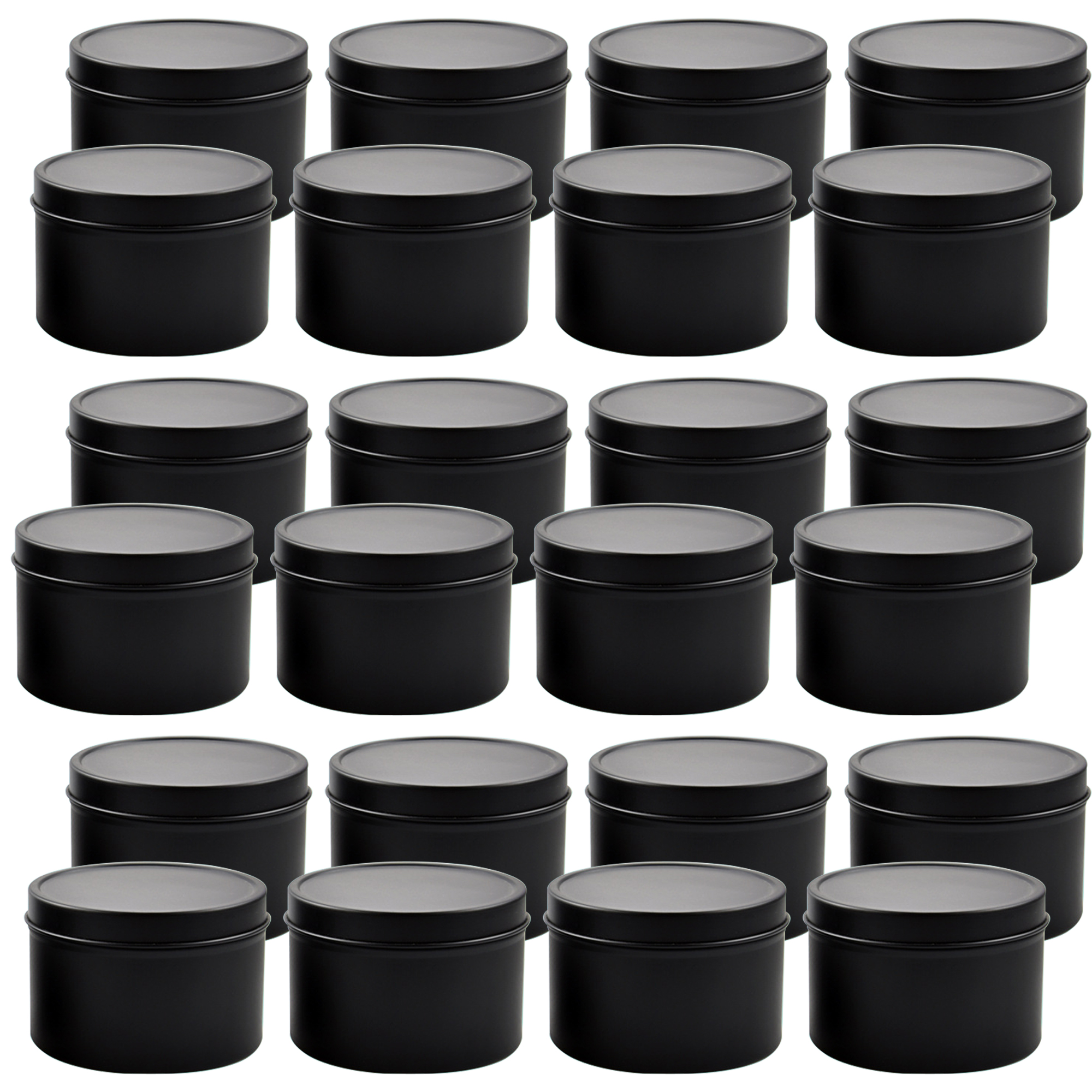 Candle Supplies Jars - Kaleng Lilin 4oz/8oz dengan Tutup, Stoples