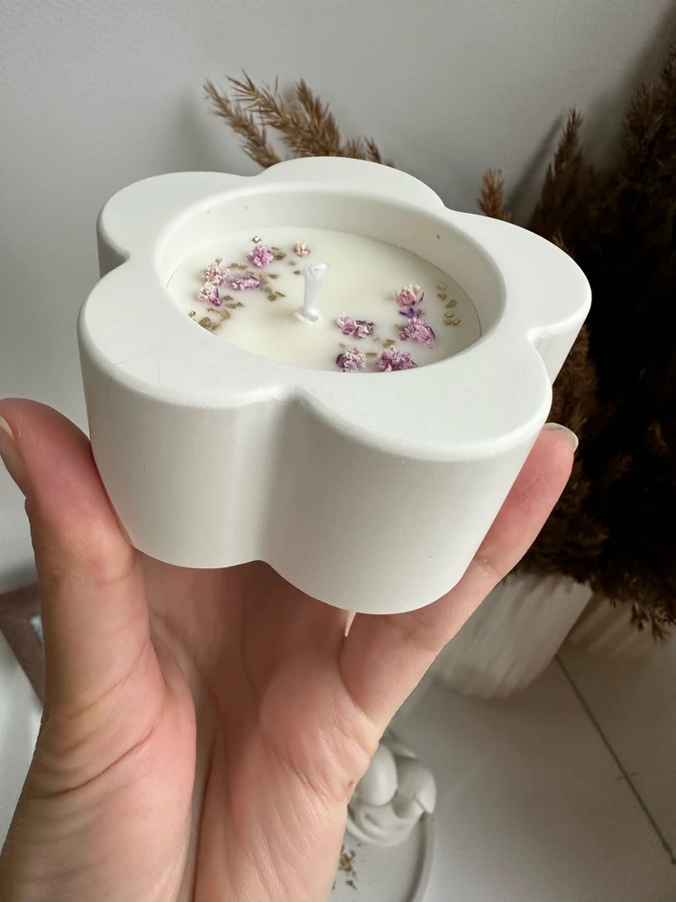 Candle Supplies Jars - Tempat Pena Silinder Berbentuk Bunga Plum