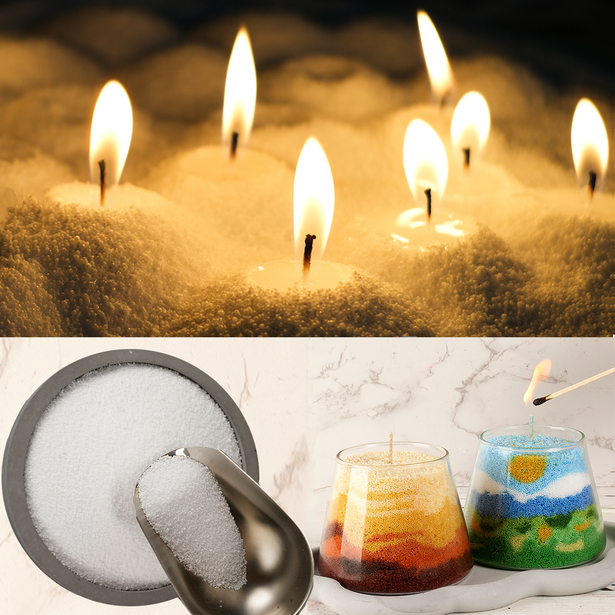 Candle Making Supplies Usa - 500g/1000g lilin pasir putih lilin es
