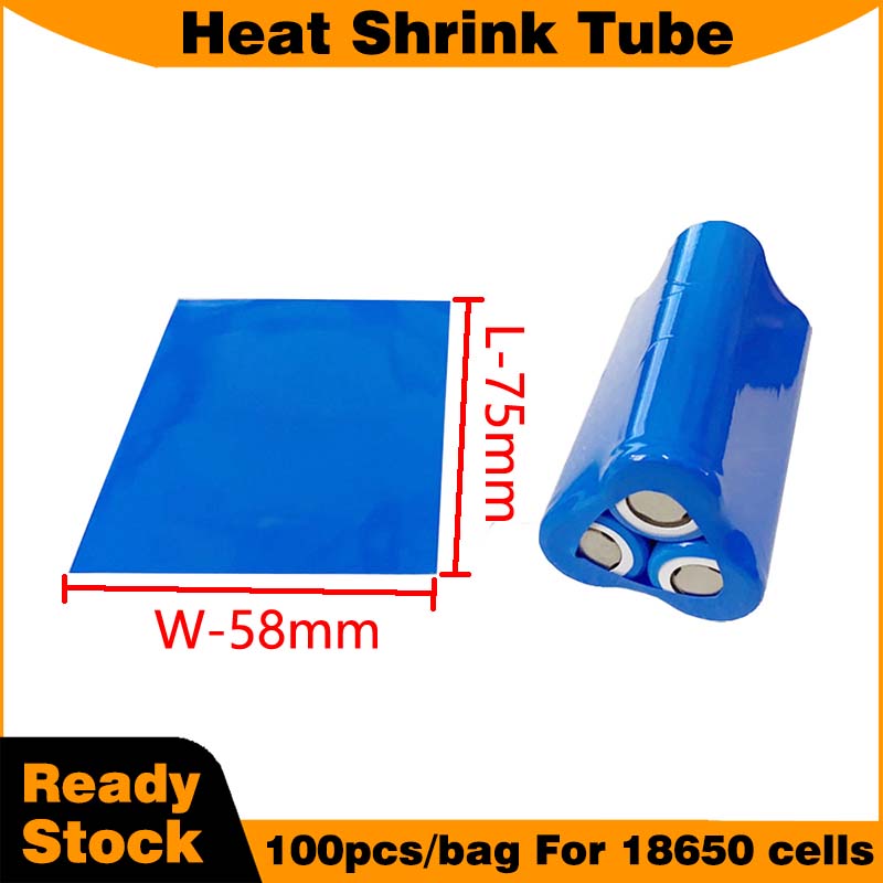 Shrink Sleeve Pvc - Tabung Penyusut Panas Biru untuk Sel