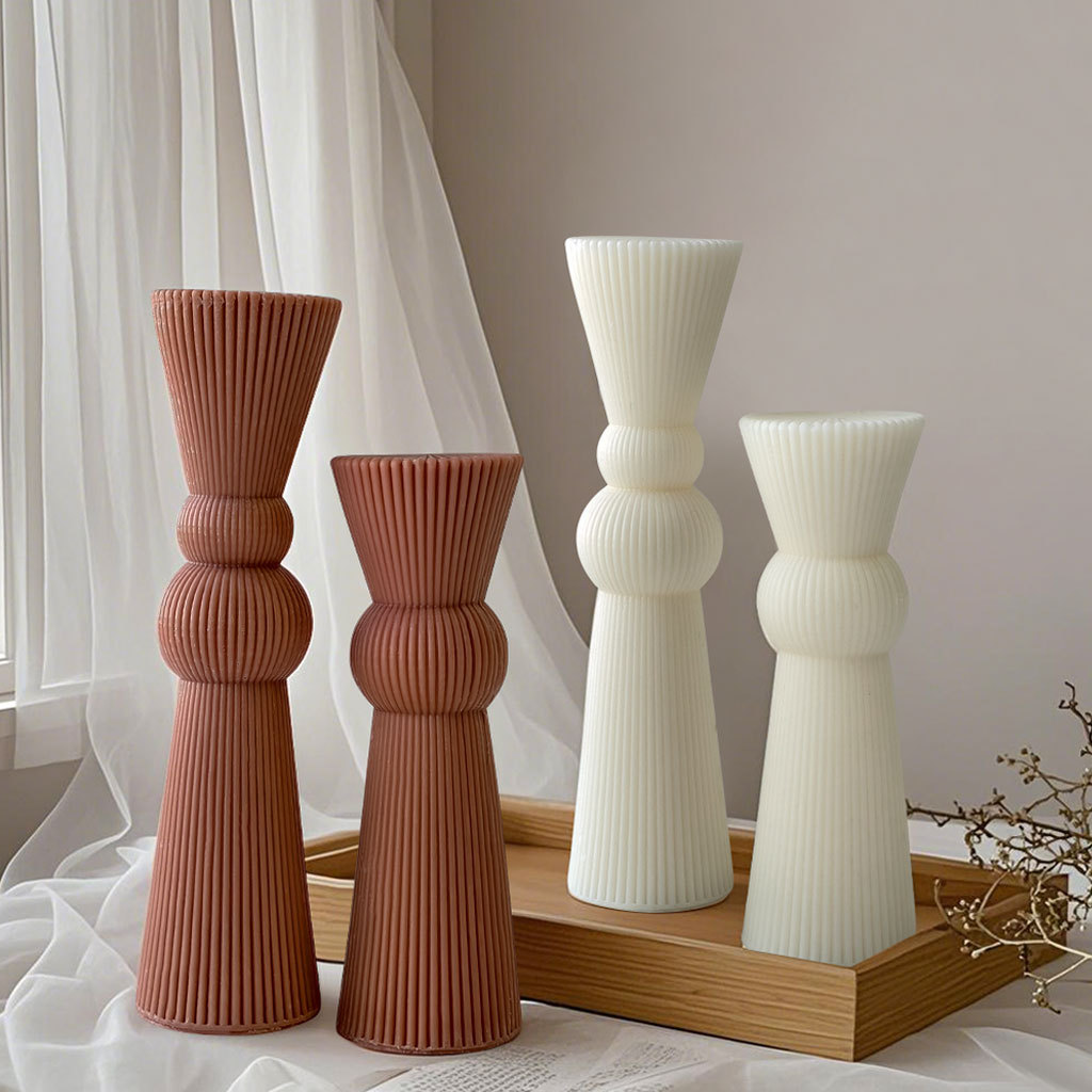 Candle Supplies Tins - DIY Cetakan Lilin Pilar Bergaris Batang