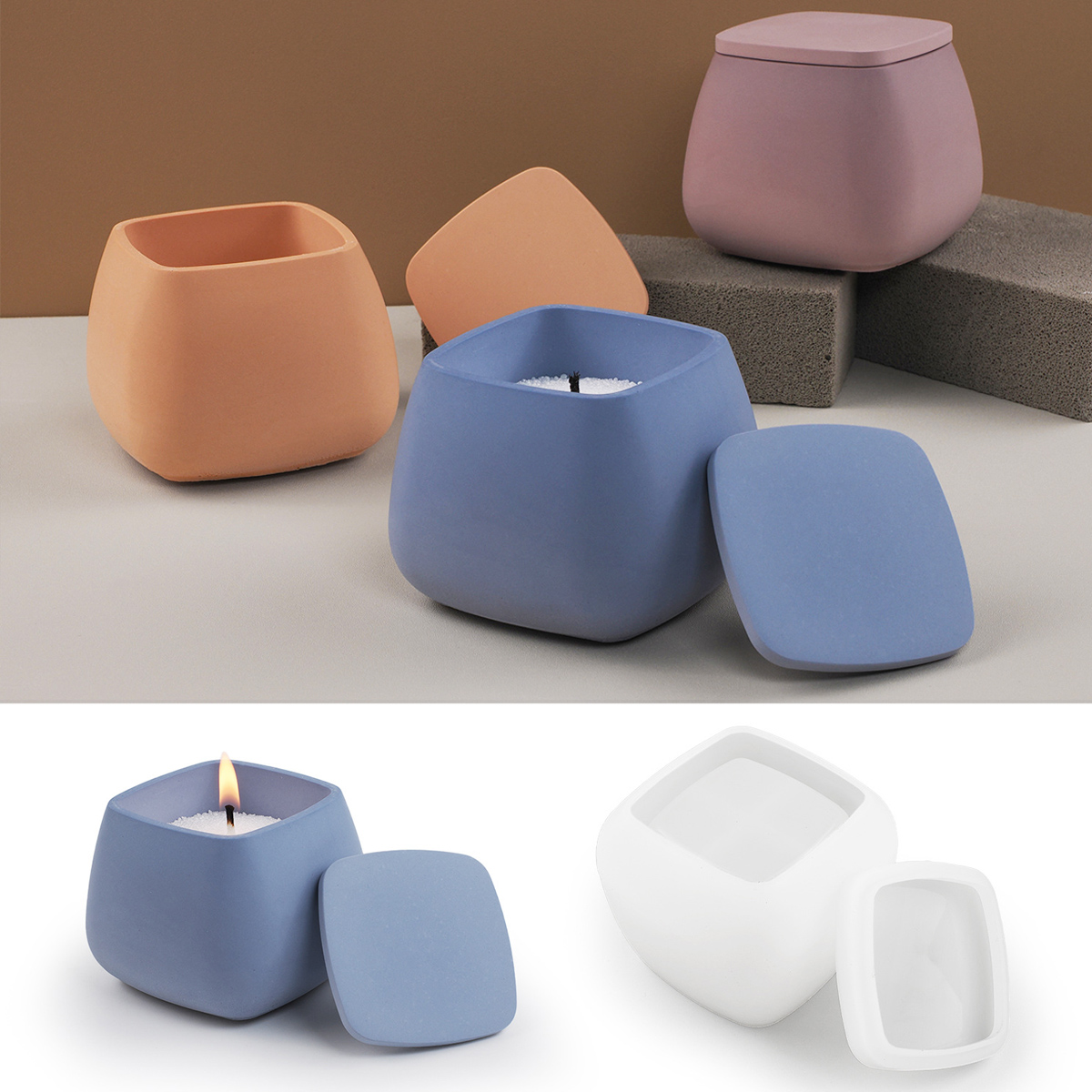 Stoples lilin persegi cetakan  - Candle Supplies Jars ulasan dan harga