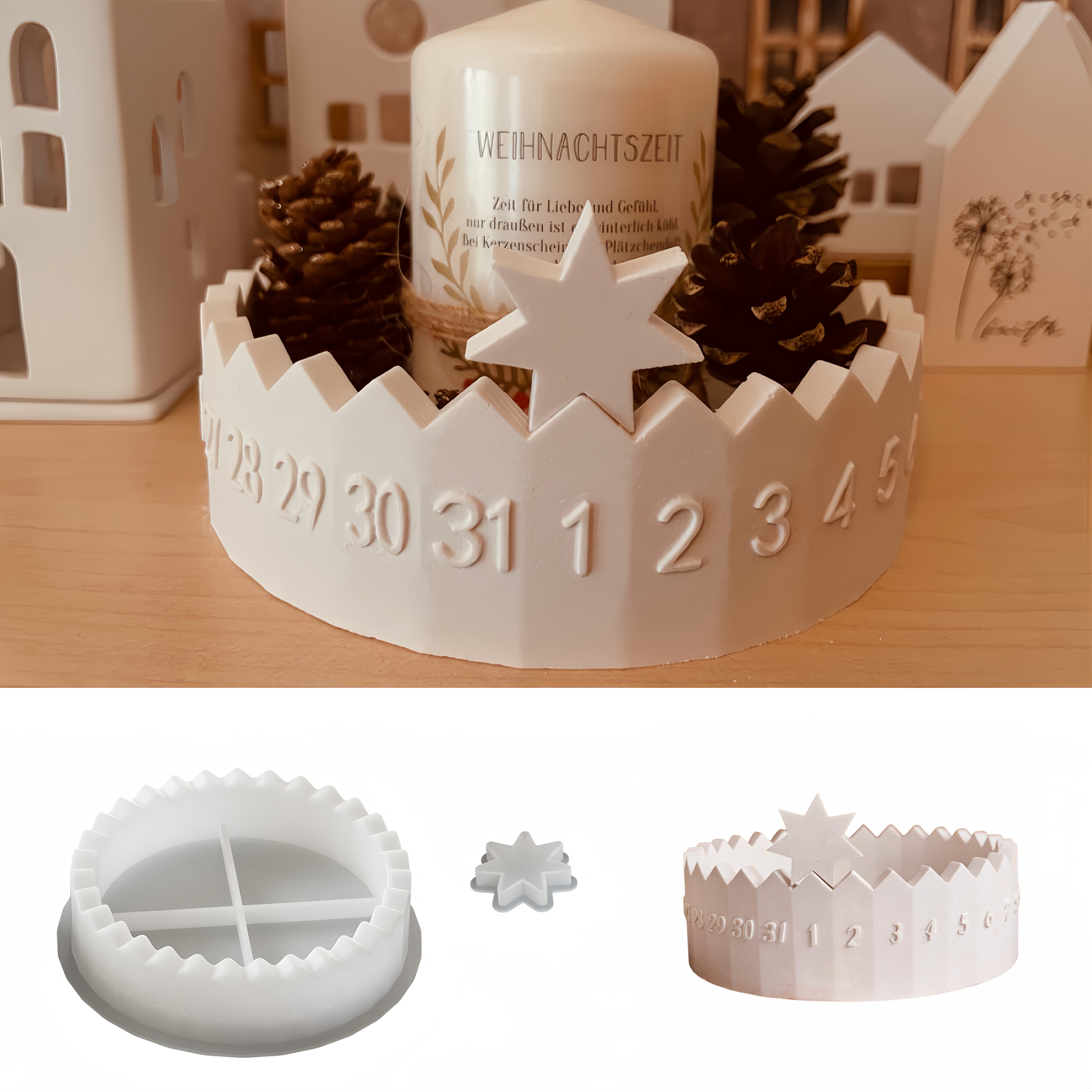 1 set Cetakan Silikon Kalender - Candle For Supplies ulasan dan harga