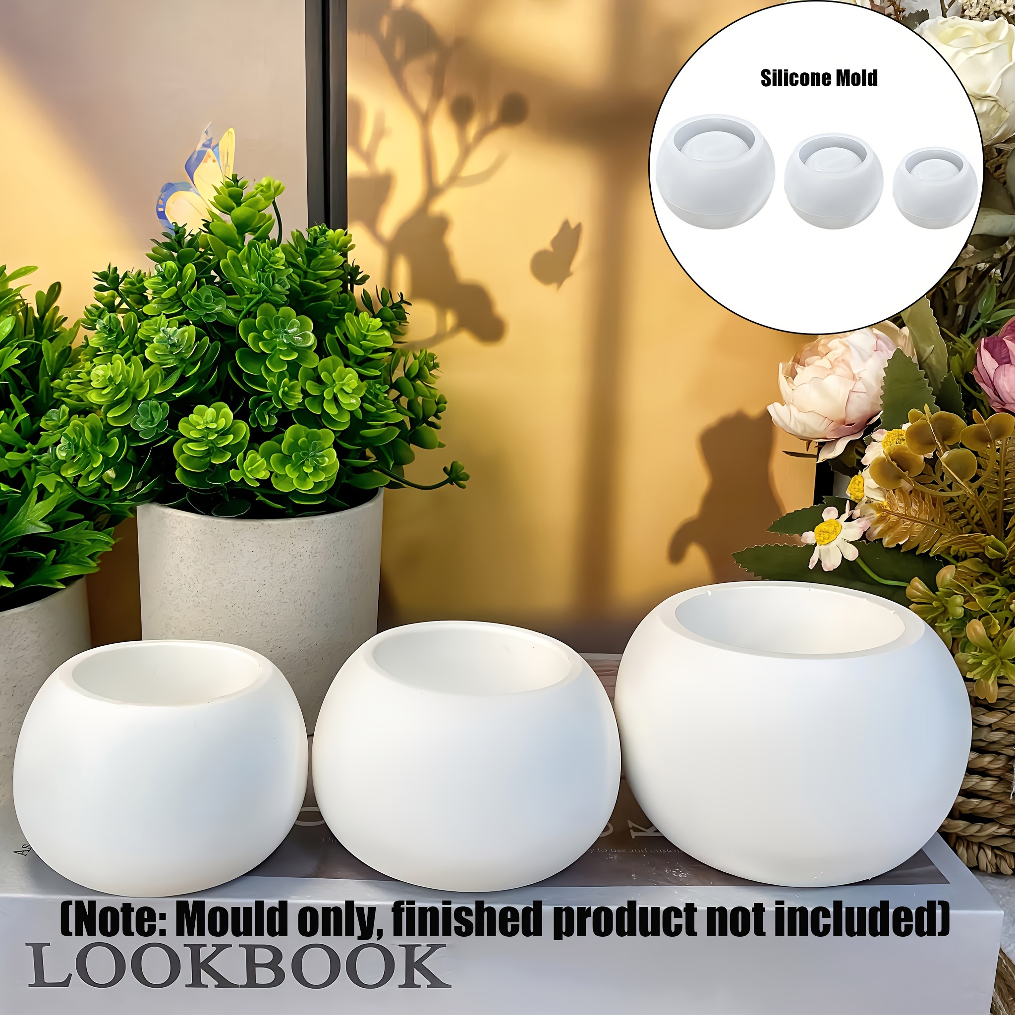 3pcs-Cetakan Pot Bunga Bulat S - Candle Supplies Jars ulasan dan harga
