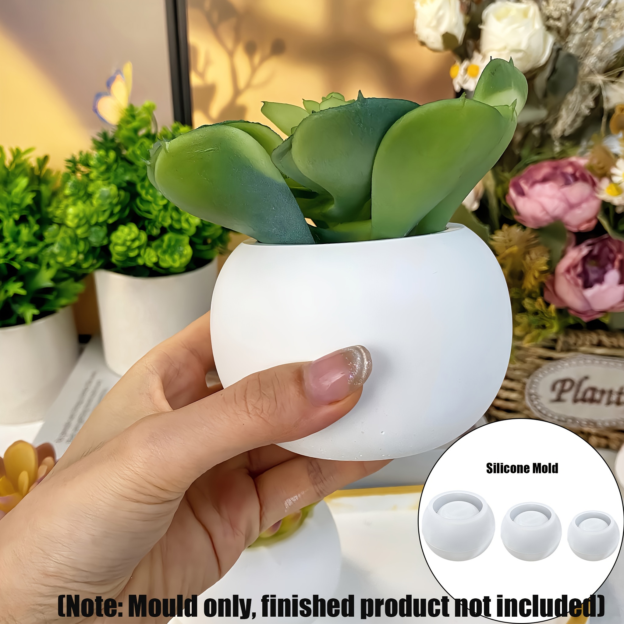 3pcs-Cetakan Pot Bunga Bulat S - Candle Supplies Jars ulasan dan harga