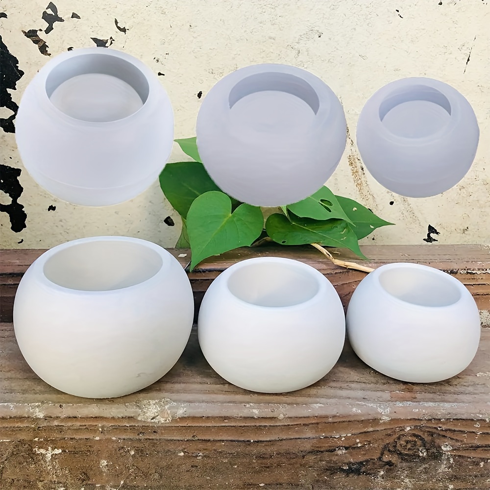 3pcs-Cetakan Pot Bunga Bulat S - Candle Supplies Jars ulasan dan harga