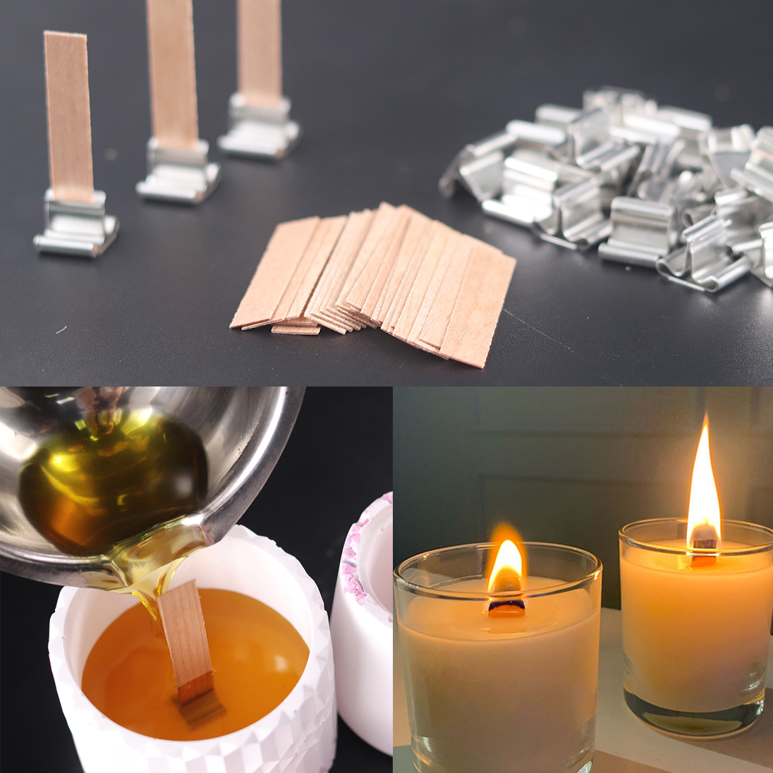 30 buah Set sumbu lilin kayu p - Candle Supplies Jars ulasan dan harga