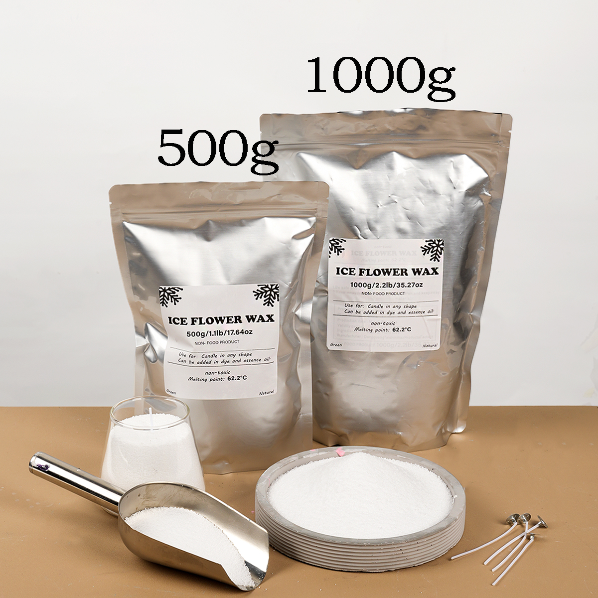 500g/1000g lilin pasir putih l - Candle Making Supplies Usa ulasan dan harga